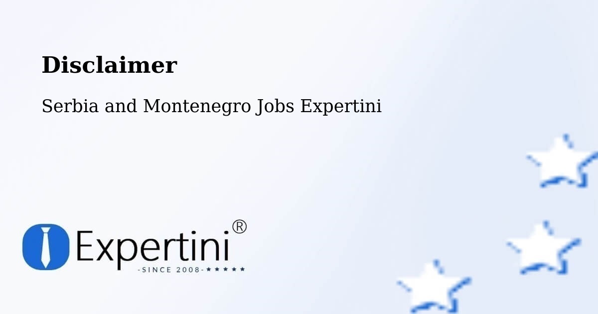 Disclaimer – Lively - Serbia and Montenegro Jobs Expertini
